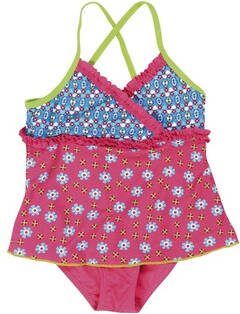 Playshoes UV bescherming badpak bloemen roze