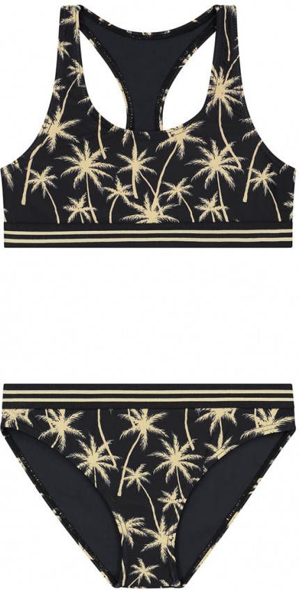 Shiwi Bikinis Kids Charlie Bikini Set Vacation Palm Zwart