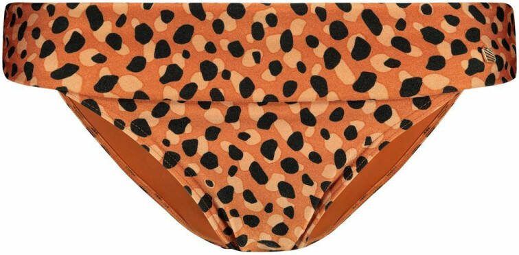 Beachlife Leopard Spots bikinislip met omslag en panterprint