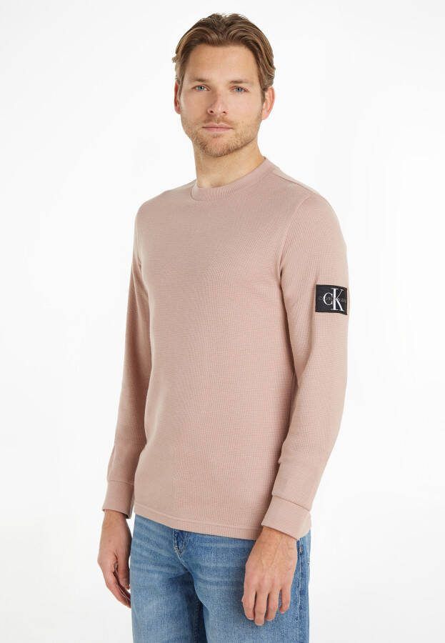 Calvin Klein Monogram Badge Waffle Shirt Heren