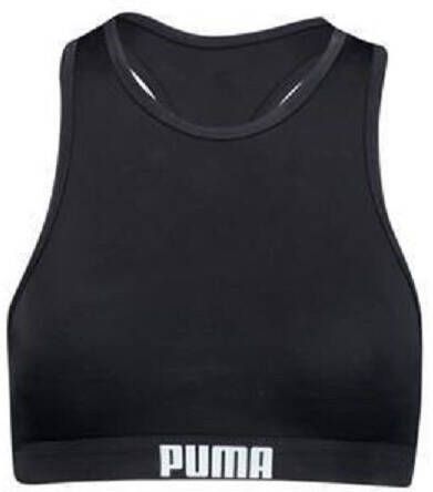 Puma Bikinis Racerback Swim Top Zwart