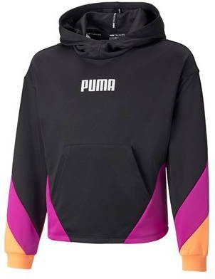 Puma sporthoodie zwart/roze/oranje