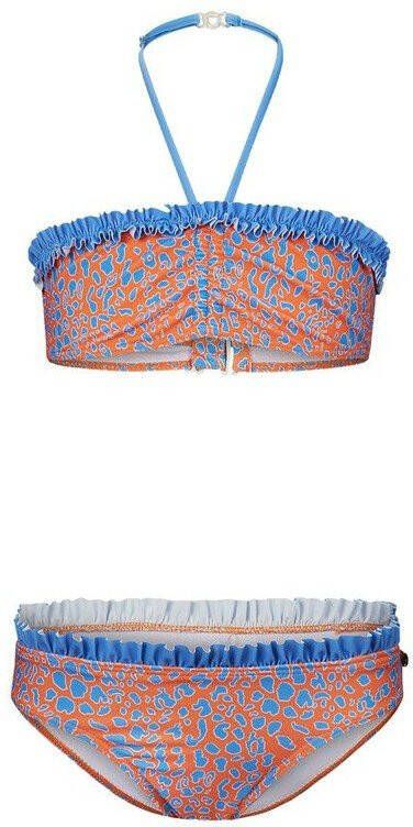 Retour Denim bandeau bikini roze/blauw