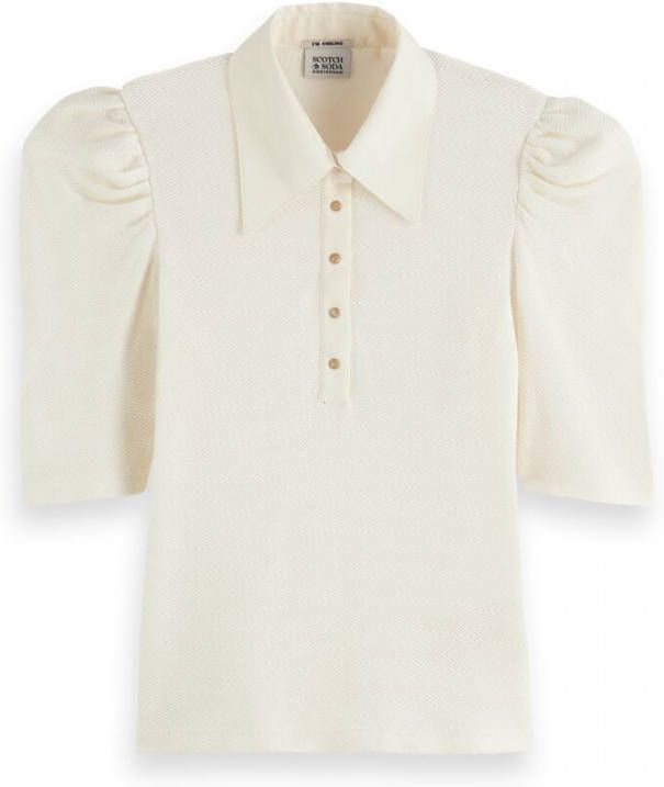 Scotch & Soda 166200 3225 scotch en soda feminine short sleeved polo vanilla