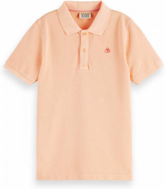 Scotch and Soda T shirts Boys Regular Fit Garment Dyed Pique Polo Roze
