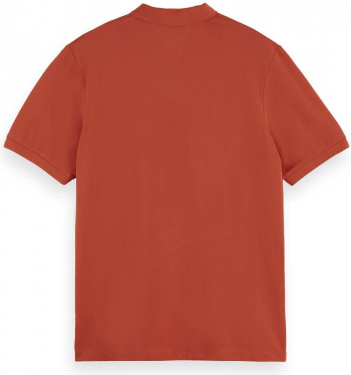 Scotch & Soda slim fit polo van biologisch katoen oranje