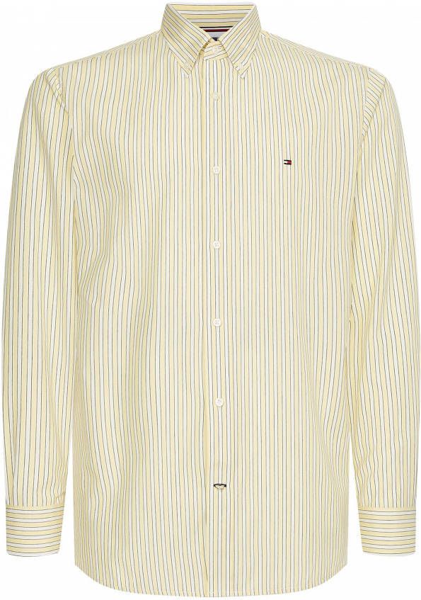 Tommy Hilfiger Regular fit overhemd met logoborduring en streepprint