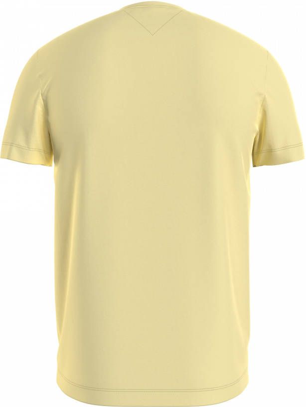 Tommy Hilfiger Slim Fit T Shirt ronde hals citroen, Effen