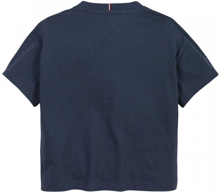 Tommy Hilfiger T shirt met biologisch katoen donkerblauw/roze