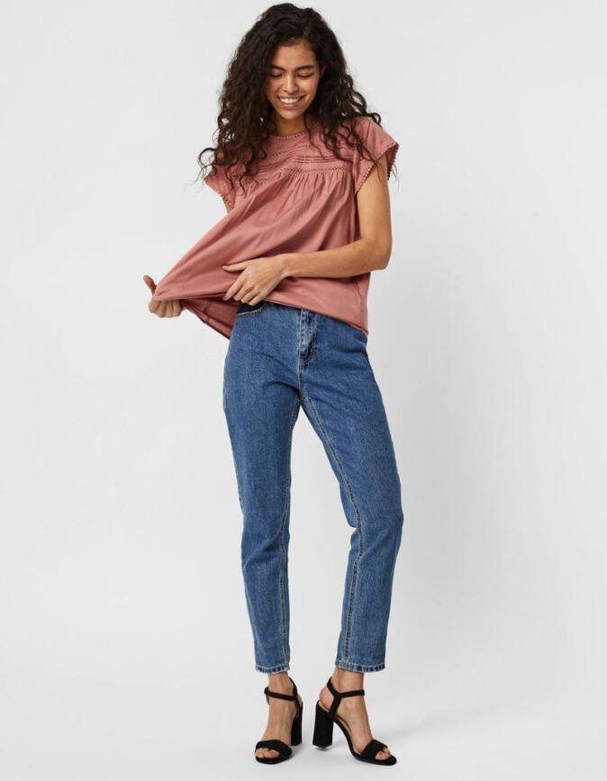 Vero Moda Top met korte mouwen kant