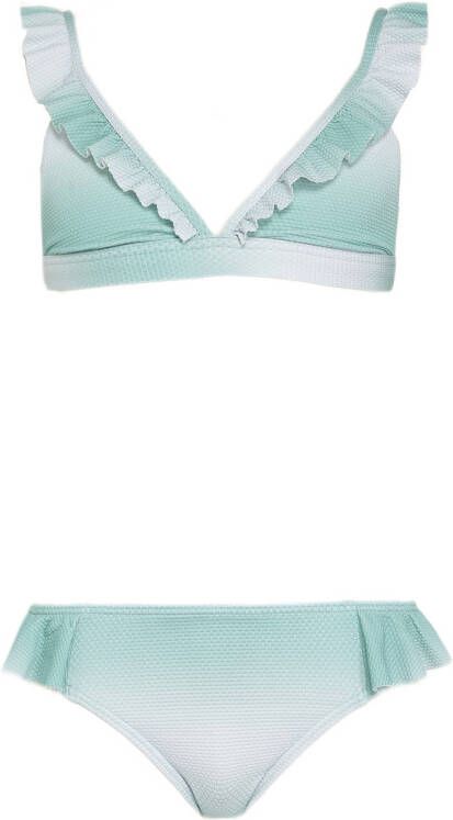 BEACHWAVE meisjes tie dye bikini turquoise