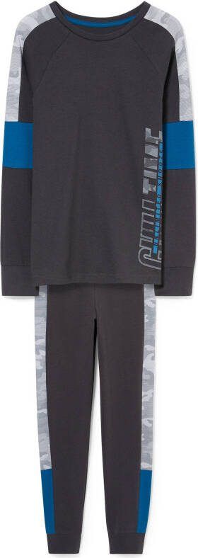 C&A pyjama grijs/blauw