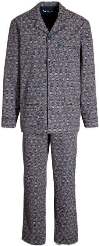 C&A pyjama met all over print donkerblauw