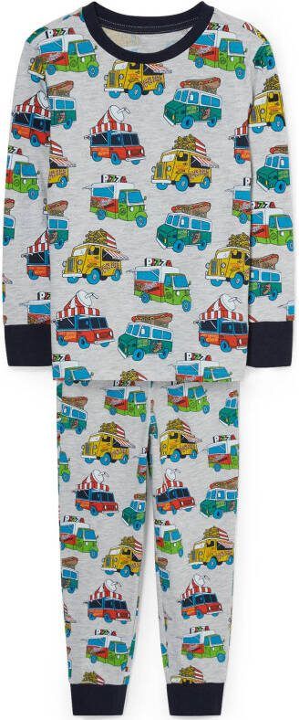 C&A pyjama met all over print grijs melange/multi