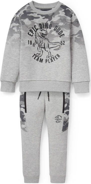 C&A Tough Team sweater + joggingbroek grijs melange
