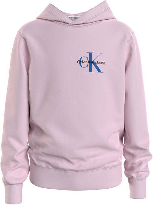 Calvin klein JEANS hoodie met logo lichtroze