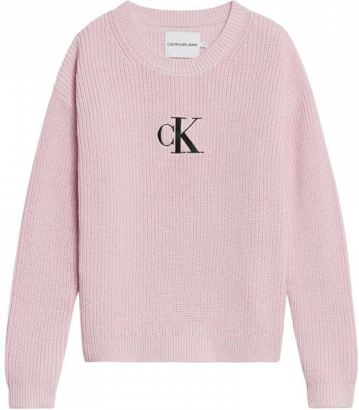 Calvin Klein Gebreide trui met logoborduring
