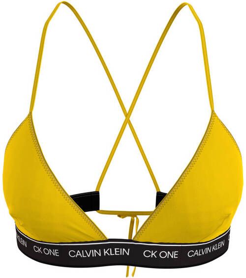 Calvin Klein triangel bikinitop geel
