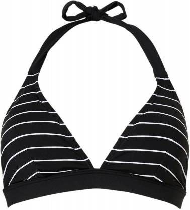 ESPRIT Women Beach gestreepte halter bikinitop zwart