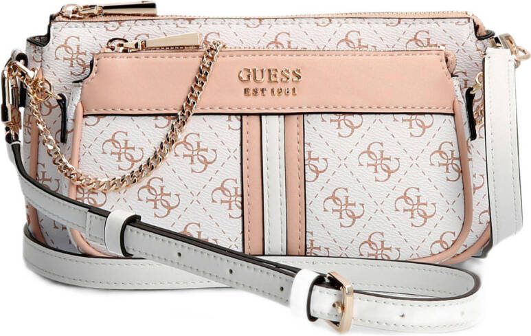 GUESS crossbody tas Kasinta met logoprint wit