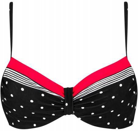 Lascana beugel bikinitop met all over print zwart