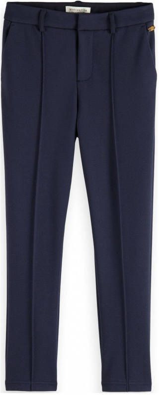 Scotch & Soda Slim fit pantalon met persplooi