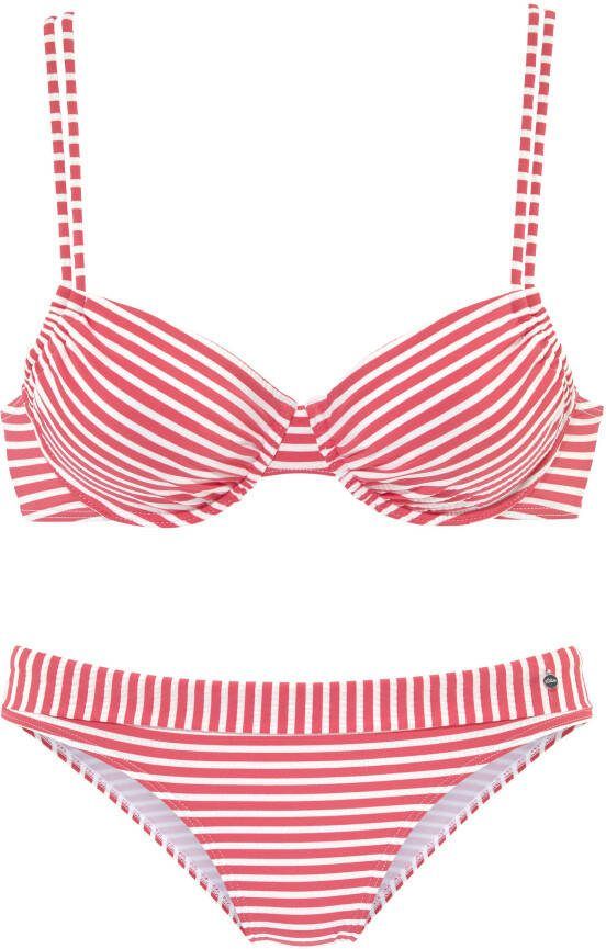 s.Oliver gestreepte beugel bikini rood/wit
