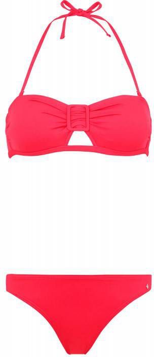 s.Oliver strapless bandeau bikini rood