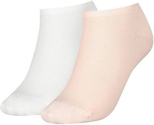 Tommy Hilfiger sneakersokken set van 2 ecru/roze