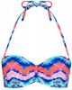 Venice Beach strapless bandeau bikinitop met all over print blauw/roze online kopen