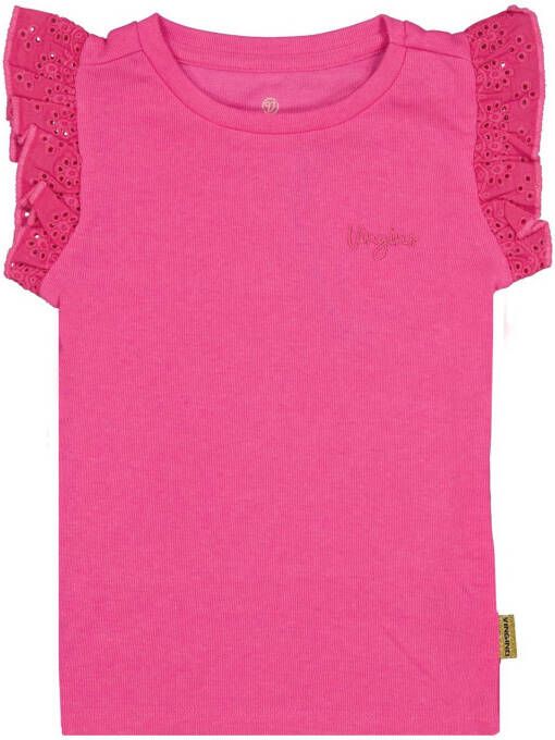 Vingino T shirt Hyvia met ruches felroze