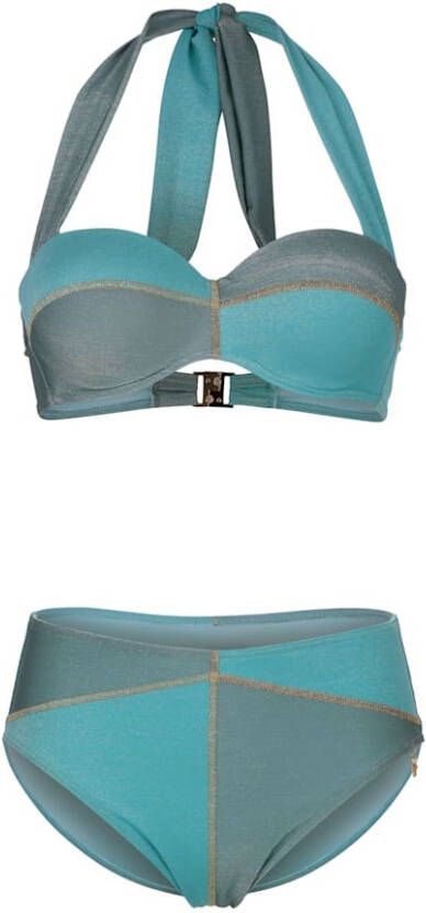 Opera Bikini met subtiele glans Turquoise