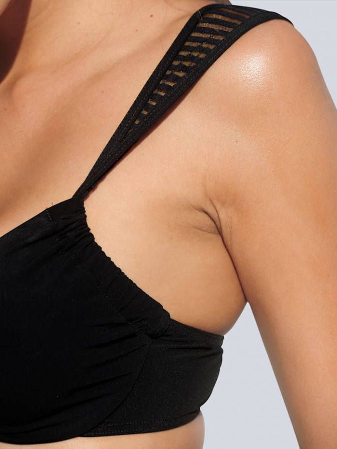 SUNFLAIR Bikini met transparante inzetten bij de bandjes Zwart